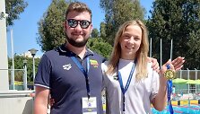 Smiltė Plytnykaitė ir treneris Kęstutis Steponavičius