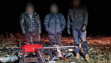 Nutupdytas dronas ir sulaikyti kontrabandininkai