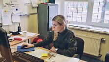 Rūtos Belevičiūtės darbo akimirkos VSAT Kybartų Užsieniečių registracijos centre
