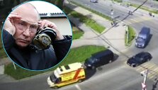 Vladimiras Putinas ir jo korteže važiuojantis greitosios automobilis