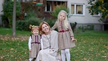 Verslininkė Inga Brokė su dukterimis 