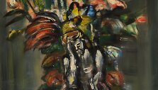 A. Galdikas, Natiurmortas su Rūpintojėliu, 1952