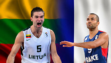 Mantas Kalnietis (Lietuva) ir Tony Parkeris (Prancuzija) 