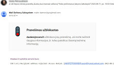 I&scaron;siuntusi lai&scaron;ką &bdquo;Kauno &scaron;varai&ldquo; kaunietė sulaukė prane&scaron;imo, kad yra blokuojama