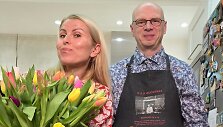 Rūta Mikelkevičiūtė su vyru Rolandu