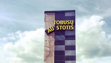 Naujosios Akmenės autobusų stoties stendas