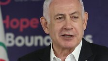 Izraelio Ministras Pirmininkas kalba spaudos konferencijoje. / JACK GUEZ / via REUTERS