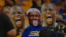 &bdquo;Warriors&ldquo; gerbėjai &scaron;aiposi i&scaron; LeBrono Jameso