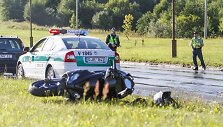 Motorolerio ir automobilio avarija Vilniuje