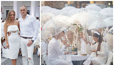 Penktoji &bdquo;Le D&icirc;ner en Blanc&ldquo; Vilniuje. Gintarė Gurevičiūtė ir Dmitrijus Jaru&scaron;evičius