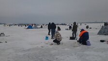 Žūklautojai ant Kur&scaron;ių marių