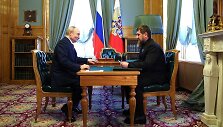 Vladimiras Putinas ir Ramzanas Kadyrovas