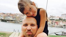 Remigijus Žiogas su dukra Portugalijoje