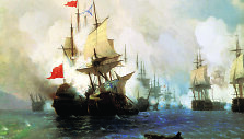 Jūrų mū&scaron;is Chijo sąsiauryje. 1848