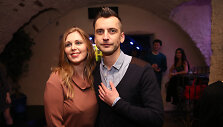 Alanas Cho&scaron;nau su žmona Valda