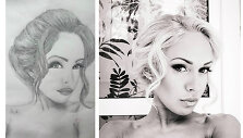 Oksana Pikul-Jasaitienė ir jos portretas