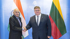L.Linkevičiaus ir Indijos I&scaron;orės reikalų Valstybės ministro M.J.Akbar susitikimas