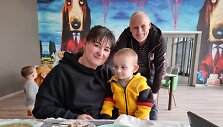Nadia su sūneliu Nikita