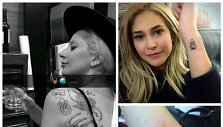 Lady Gaga i&scaron; solidarumo su seksualinės prievartos aukomis pasidarė vienodas tatuiruotes
