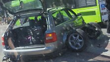 Sugedęs automobilis K.Bar&scaron;ausko gatvėje
