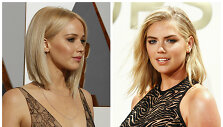 Jennifer Lawrence ir Kate Upton