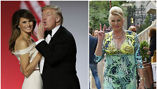 Donaldas Trumpas su žmona Melania ir buvusi jo žmona Ivana
