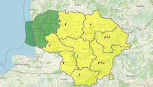 Geltoni įspėjimai dėl pavojingų rei&scaron;kinių ketvirtadienį, liepos 23 d.