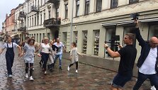 Editos Mildažytės laidos &bdquo;Editos &scaron;ou&ldquo; filmavimo akimirka