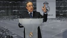 Florentino Perezo skubi spaudos konferencija.
