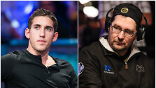 Danielis Colmanas ir Philas Hellmuthas / PokerStarsBlog.com nuotr.