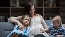 Mingailė Kalnietė su vaikais Grete ir Tauru