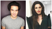 Paolo Ballesterosas persirengęs kaip Angelina Jolie