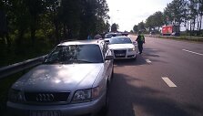 Sulaikytas automobilis su spirito kroviniu