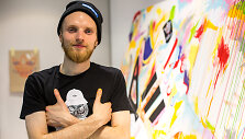 Menininkas Gabrielis Žvirblis sukūrė unikalų &bdquo;adidas&ldquo; ZX FLUX batelio modelį. "adidas" nuotr.