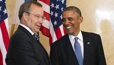 Estijos prezidentas Toomas Hendrickas Ilvesas ir JAV prezidentas Barackas Obama