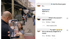 Kadrai su filmuko apie karą Gazos Ruože kūrimo užkulisiais tapo proga palestiniečius vėl apkaltinti aukų vaidinimu
