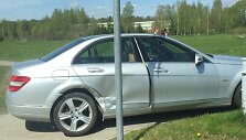 Apgadintas automobilis Kai&scaron;iadoryse