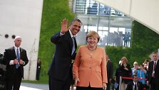 Barackas Obama ir Angela Merkel