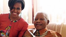 Michelle Obama ir Nelsonas Mandela