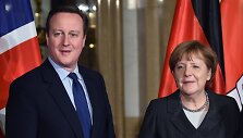 Davidas Cameronas ir Angela Merkel