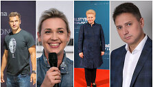 Dainius Zubrus, Eglė Kernagytė, Dalia Grybauskaitė ir Edmundas Jakilaitis