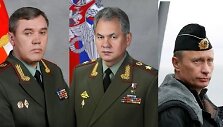 Arkadijus Bachinas, Valerijus Gerasimovas, Sergejus &Scaron;oigu ir Vladimiras Putinas