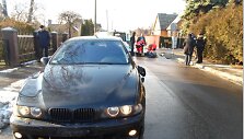 BMW avarijos vietoje