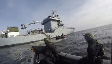 Lietuvos karių laivų apžiūros grupė Vokietijos karo laivu plaukia į ES operacijos &bdquo;Sophia&ldquo; rajoną