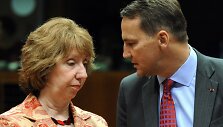ES diplomatijos vadovė Catherine Ashton ir Lenkijos užsienio reikalų ministras Radoslawas Sikorskis