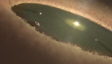Besiformuojančios planetos menininko akimis