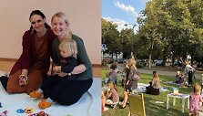 Asociacijos &bdquo;Mes trys&ldquo; steigėjos Miglė Valkauskienė ir Aleksandra Stadalienė