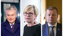 Reitingų vir&scaron;ūnėse esantys kandidatai į prezidentus: Gitanas Nausėda, Ingrida &Scaron;imonytė, Saulius Skvernelis