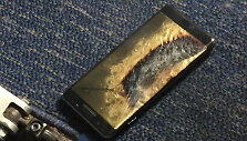 Vienas i&scaron; daugelio sudegusių &bdquo;Samsung Galaxy Note 7&ldquo;