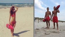 Smiltynės gelbėtojai Gaudrė, Martynas ir Valentinas